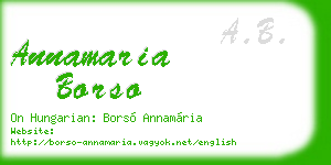 annamaria borso business card
