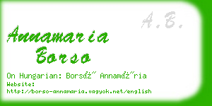 annamaria borso business card